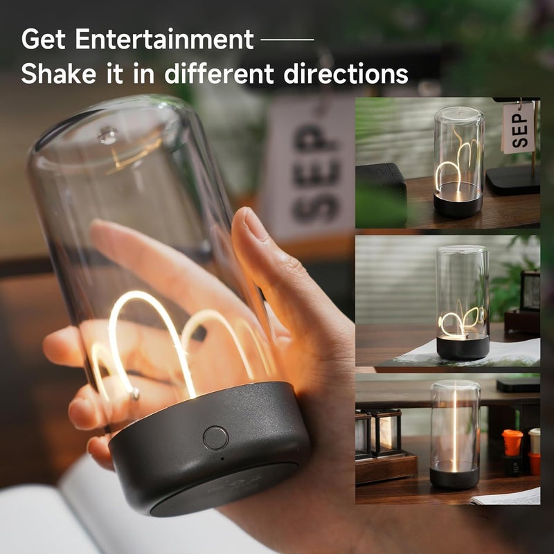 GBEX Designed Mini Minimalist Table Lamp Cordless LED Desk Lamp Rechargeable Modern Night Lights with Breathing Effect for Home Office Ideal as Atmosphere or Playing Games Multicolour - Image 2
