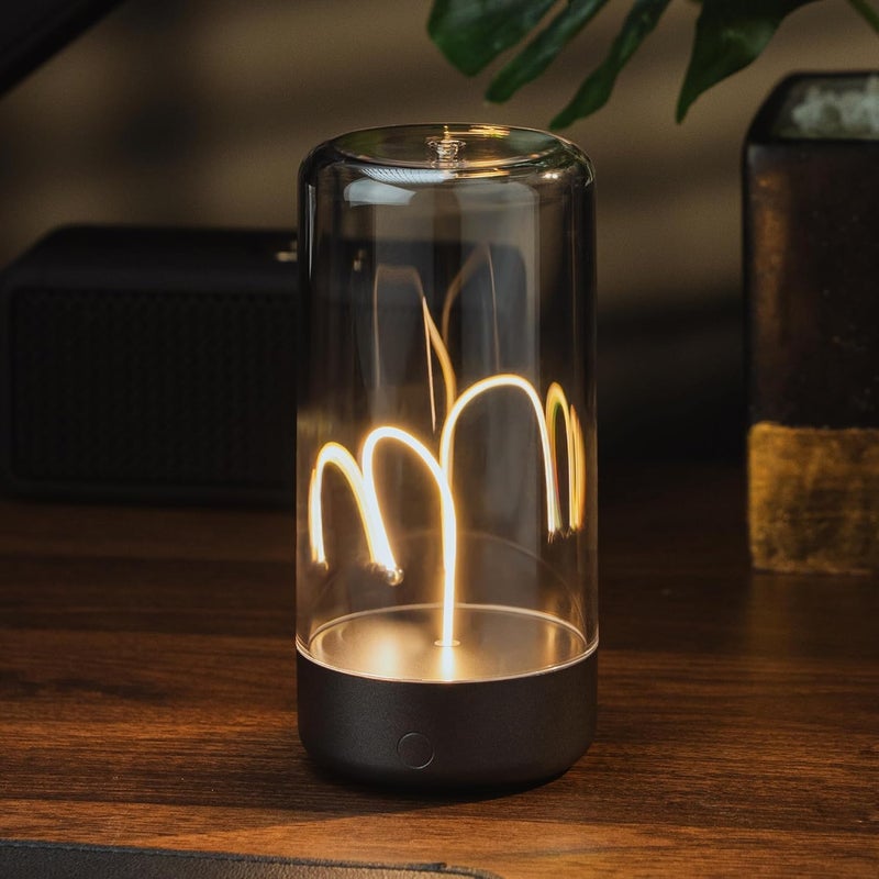 GBEX Designed Mini Minimalist Table Lamp Cordless LED Desk Lamp Rechargeable Modern Night Lights with Breathing Effect for Home Office Ideal as Atmosphere or Playing Games Multicolour - Image 1