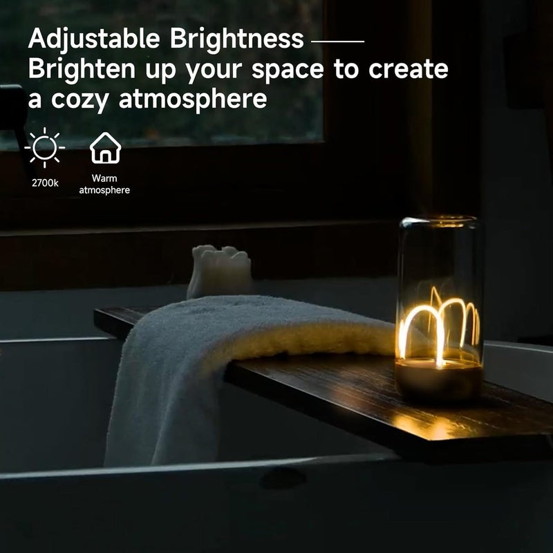 GBEX Designed Mini Minimalist Table Lamp Cordless LED Desk Lamp Rechargeable Modern Night Lights with Breathing Effect for Home Office Ideal as Atmosphere or Playing Games Multicolour - Image 4