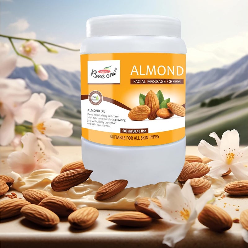 Beeone Almond Massage Cream, 900 ml - Image 5
