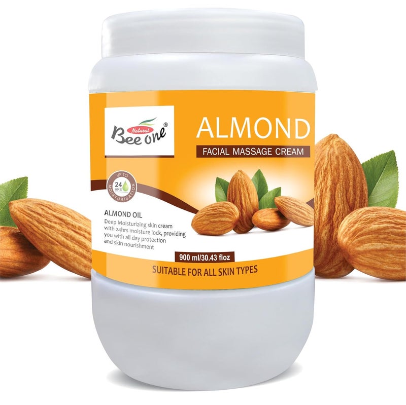 Beeone Almond Massage Cream, 900 ml - Image 1