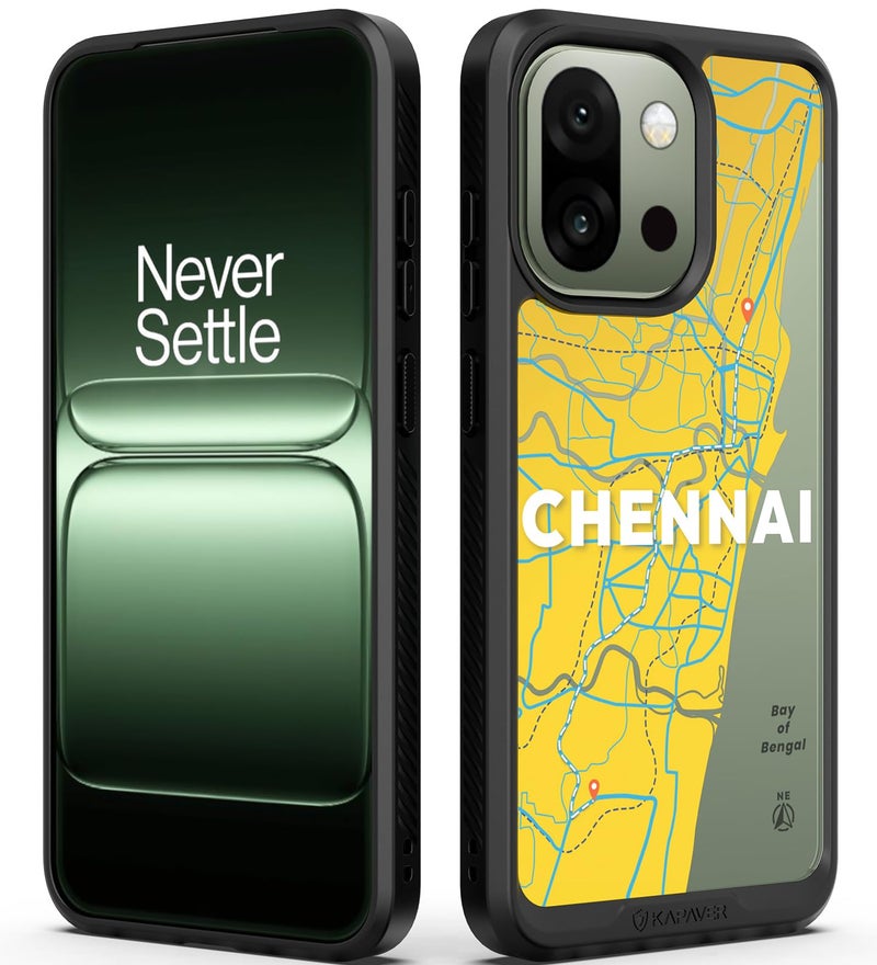 KAPAVER Back Cover Case Compatible with (Chennai-Black, OnePlus 13s) - Image 1