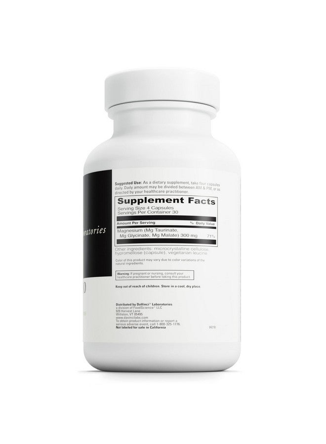 دا فينشي دافينشي لابس تراي-ماج ٣٠٠ - مكمل غذائي من المغنيسيوم المخلبي مع الجليسينات والتورينات والمالات - يساعد على دعم توازن هرمونات الغدة الكظرية، وامتصاص العناصر الغذائية، ووظائف الأعصاب، وصحة العظام* - ١٢٠ كبسولة - Image 2