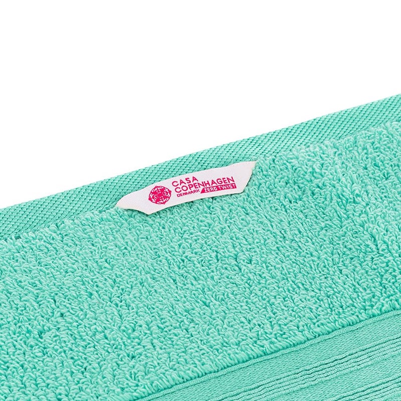 Casa Copenhagen - Egyptian Cotton Zero Twist 2 Pcs Hand Towel (40 X 60 cm) Colour : Aque Blue - Image 3