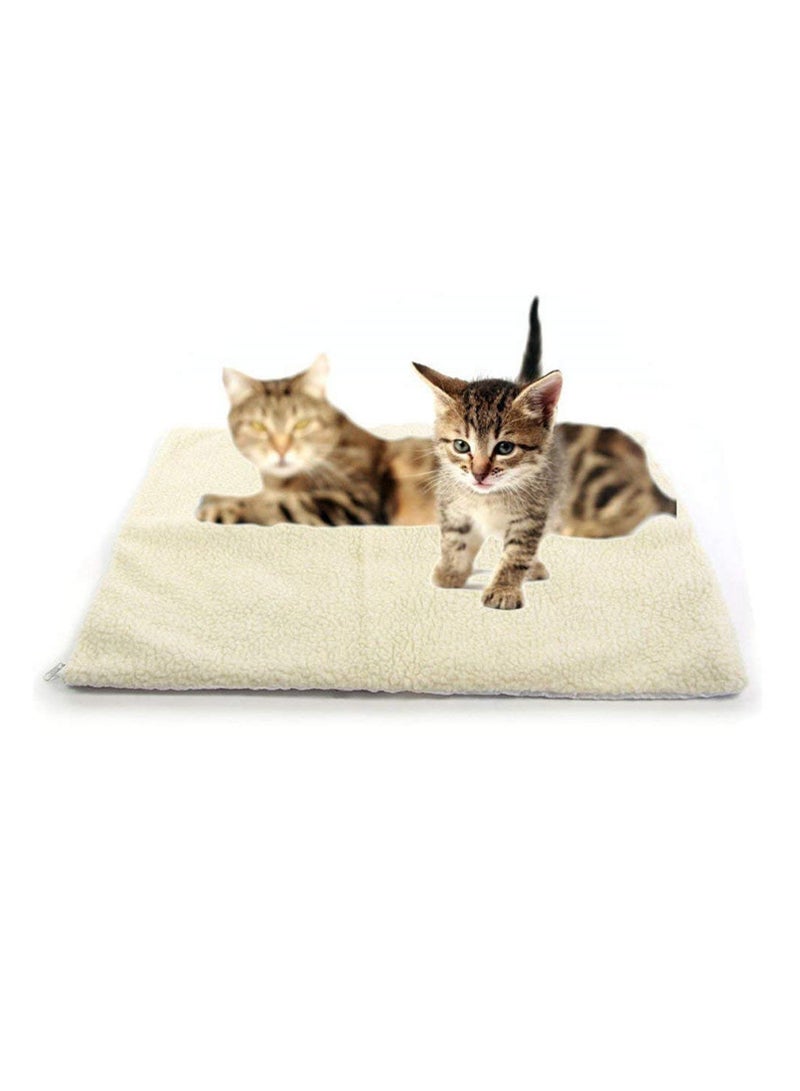Pet Bed Safety No Electric Self Heating Blanket for Dog Cat Pets Washable Soft Faux Lambswool Thermo Reflective Fiber Warm in Autumn Winter Relieves Arthritic Pain  - Image 2