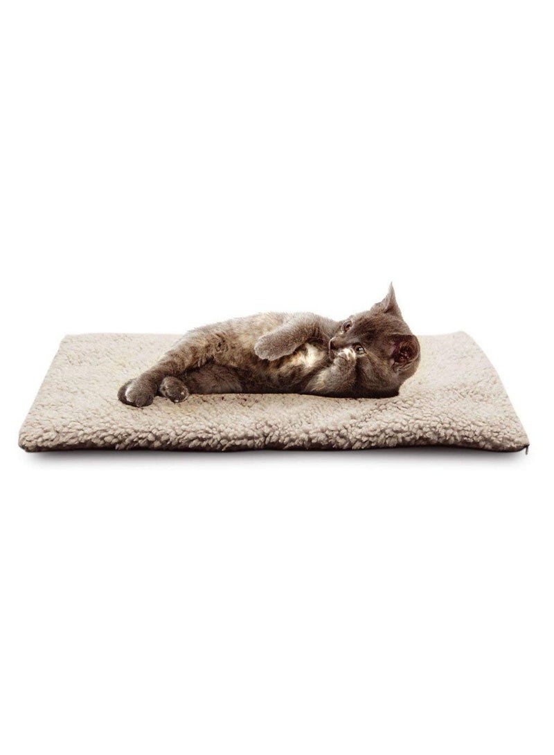 Pet Bed Safety No Electric Self Heating Blanket for Dog Cat Pets Washable Soft Faux Lambswool Thermo Reflective Fiber Warm in Autumn Winter Relieves Arthritic Pain  - Image 4