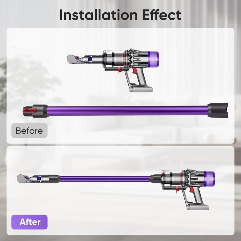BIHARNT Quick Release Wand Compatible for Dyson V15 V11 V10 V8 V7 Stick Vacuum Cleaner,Vacuums Attachment Extension Tube Replacement Part 73cm(Purple) - Image 4