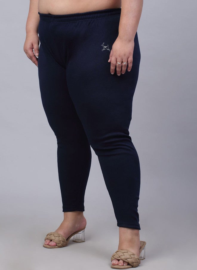 Trend Level Women Navy Blue Ankle-Length Leggings - Image 2