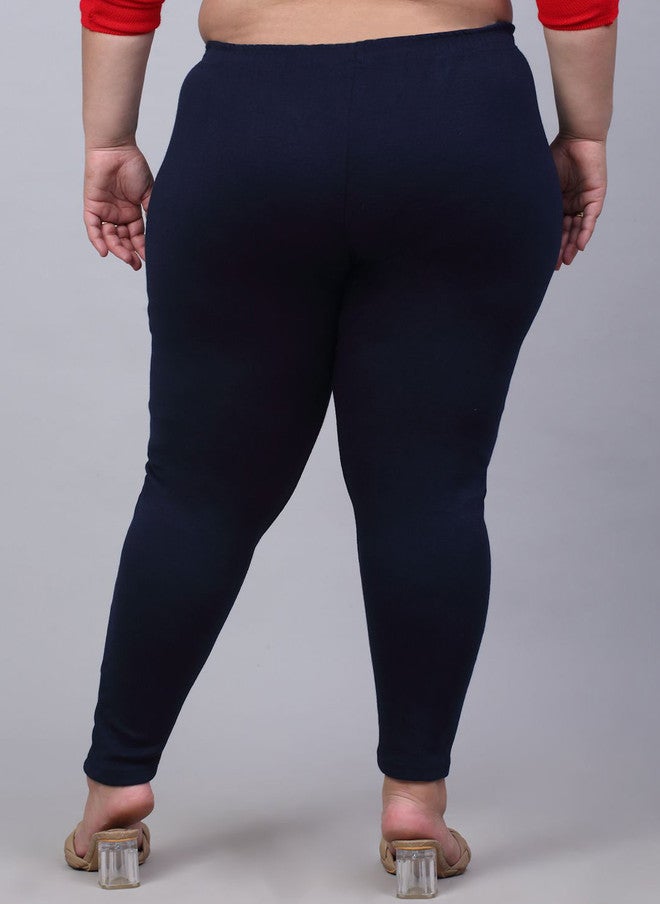 Trend Level Women Navy Blue Ankle-Length Leggings - Image 3