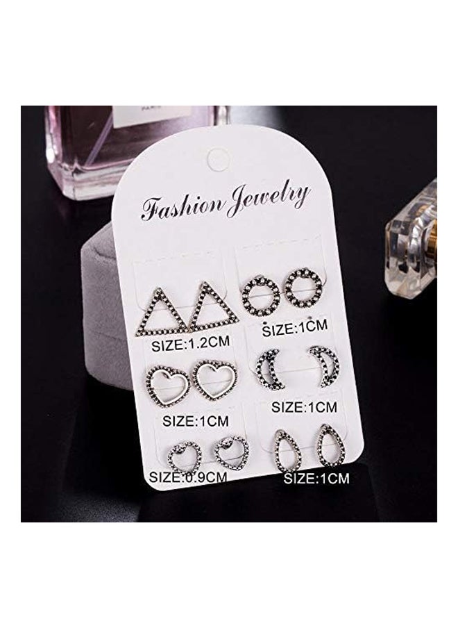 Generic 6-Pairs Bohemia Style Gypsy Earrings - Silver Plated  - Image 4