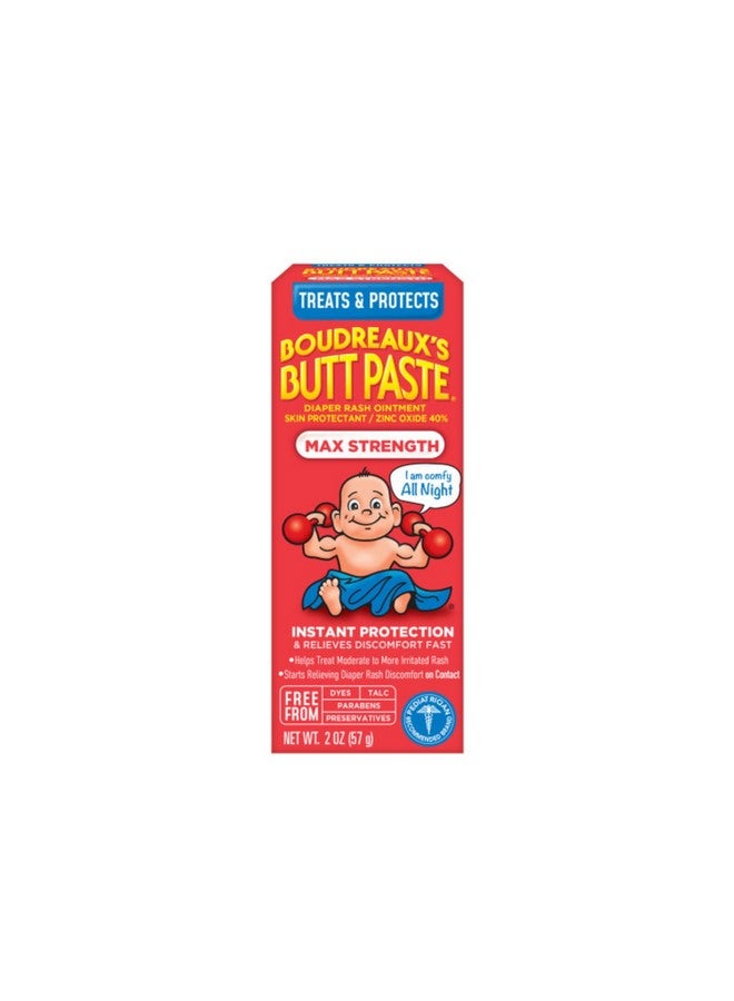 Boudreaux's Butt Paste مرهم طفح الحفاض من بودروكس (الأصلي (2 أونصة) & القوة القصوى (2 أونصة)) (1 من كل منهما) مجموعة متنوعة - Image 5