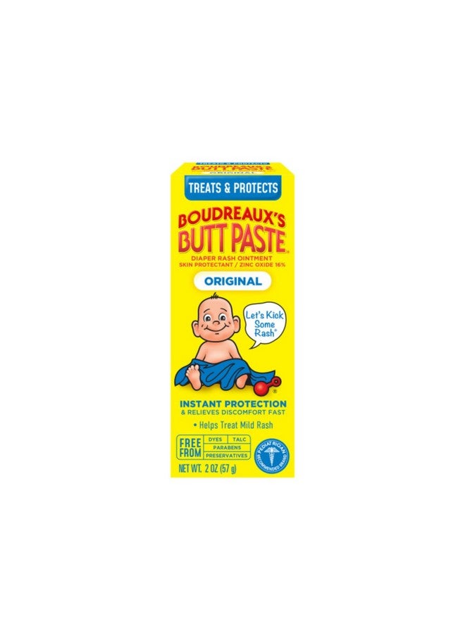 Boudreaux's Butt Paste مرهم طفح الحفاض من بودروكس (الأصلي (2 أونصة) & القوة القصوى (2 أونصة)) (1 من كل منهما) مجموعة متنوعة - Image 2