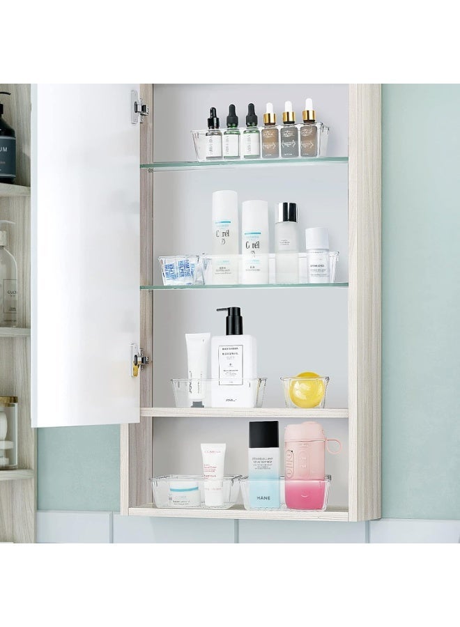 Set of 25 clear plastic drawer organizers, multi-size, organize drawers in bathroom, makeup, jewelry, kitchen and office. - Image 2