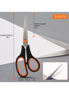 KSEIBI Industrial Multipurpose Scissors,8 inch 200MM, Stainless Steel Razors, Professional Scissors for All Types of Craft Workshop and Office Works, Gardening, Cutting Fabric, Manufacturing and Production  - Image 2