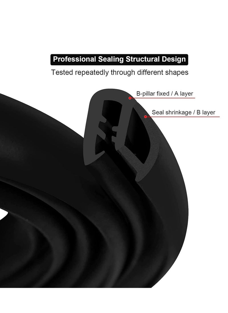 Y&D Car Door Seal Strip Weather Stripping for B Pillar Rubber Universal Soundproofing Weatherstrip Engine Cover Noise Insulation  - Image 2