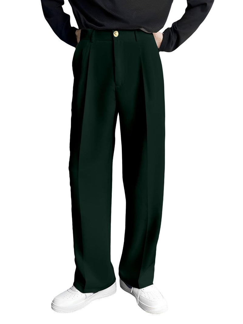 FTX Men Loose Fit Olive Formal Trouser (582_7)_32 - Image 1