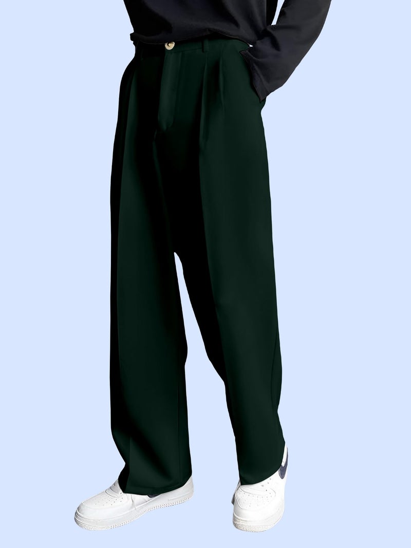 FTX Men Loose Fit Olive Formal Trouser (582_7)_32 - Image 3