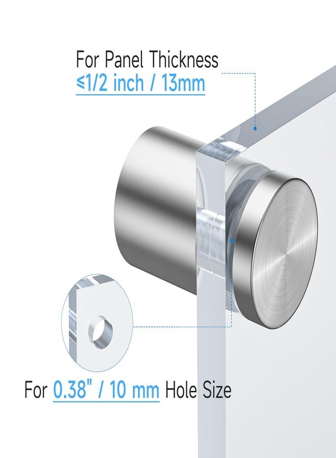 LuckIn 8 Pack Standoff Screws for Acrylic (1 in. Dia x 1 in. L), Stainless Steel Stand Off Wall Mounts Hardware for Sign Holder, Silver - Image 3