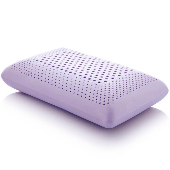 Z ZONED DOUGH MEMORY FOAM INFUSED WITH REAL NATURAL LAVENDER OIL AROMATHERAPY PILLOW SPRAY INCLUDEDQUEEN PURPLE