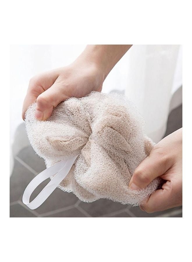 إسكدنيا Double Net Bathing Loofah Khaki 11.5x11.5cm - Image 3
