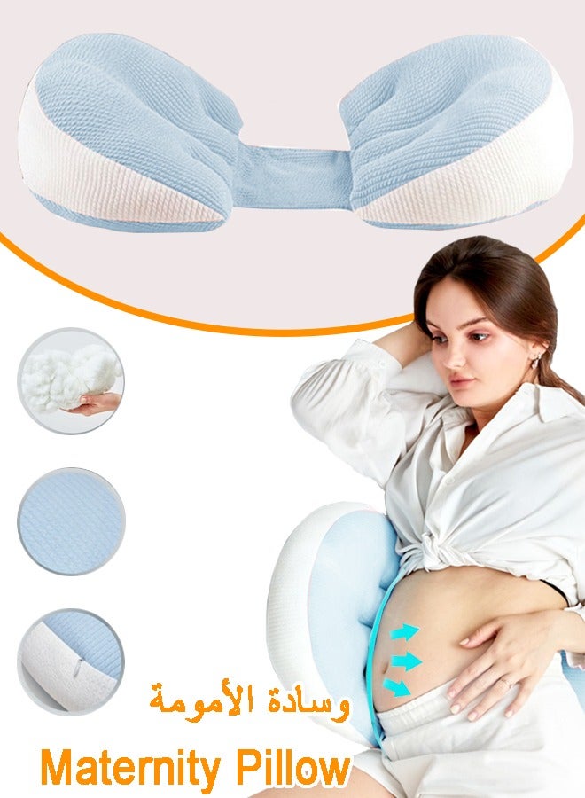 Pregnancy Pillow Pregnancy Body Pillow Pregnancy Sleep Pillow Waist Protector + Auxiliary Pillow Removable And Adjustable Portable Supports The Back, Legs, Abdomen, And Buttocks Of Pregnant Women  - Image 1