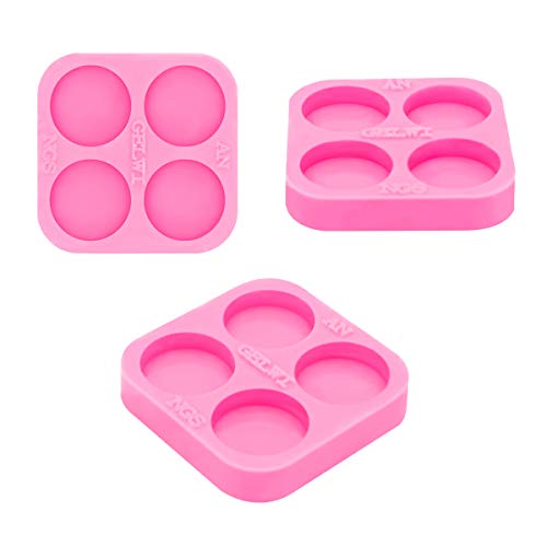 Angel Wings Super Shiny 0.75 inch Silicone Molds Mini Round Resin Mold, 4-Cavity Small Size Circle Epoxy Resin Casting Mold for DIY Badge Reels Mold Earrings Mold Jewelry Making Silicone Mould - Image 4