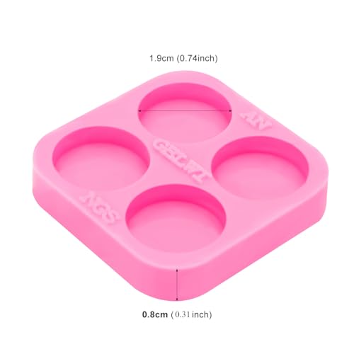 Angel Wings Super Shiny 0.75 inch Silicone Molds Mini Round Resin Mold, 4-Cavity Small Size Circle Epoxy Resin Casting Mold for DIY Badge Reels Mold Earrings Mold Jewelry Making Silicone Mould - Image 2