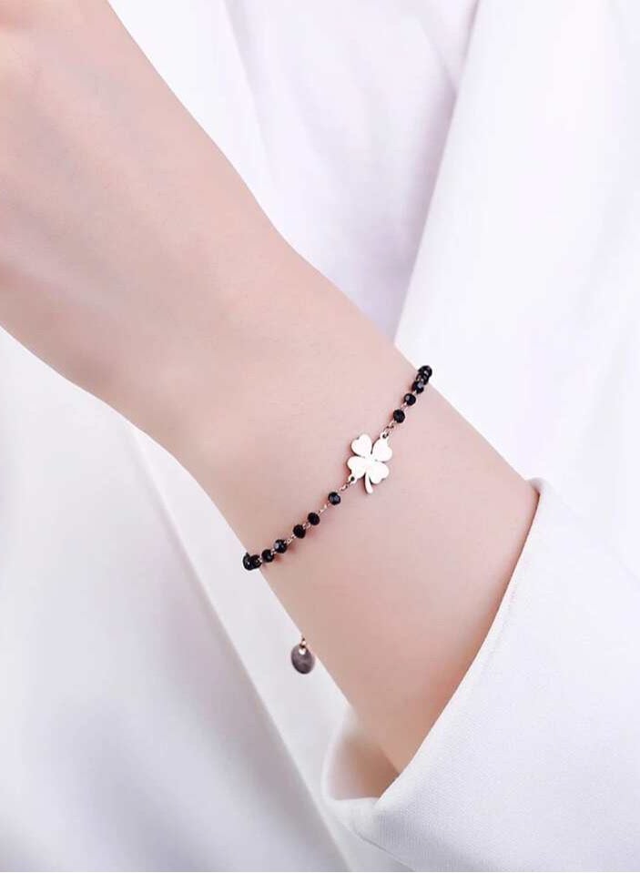 إيكوال اسوارة نسائية أنيقة من الاستانلس ستيل مطلية باللون الذهبي الوردي - Image 1