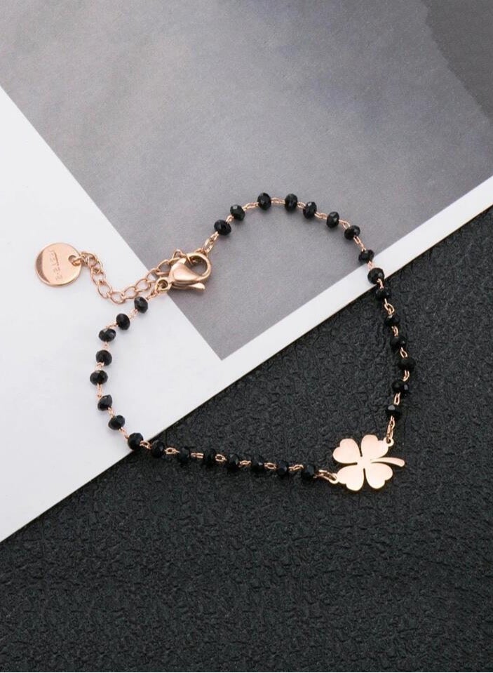 إيكوال اسوارة نسائية أنيقة من الاستانلس ستيل مطلية باللون الذهبي الوردي - Image 2