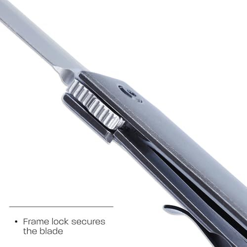 CRKT MinimalX Everyday Carry Folding Knife: Razor Style with 12C27 Steel Blade, Stainless Steel Handle, 5915 - Image 4