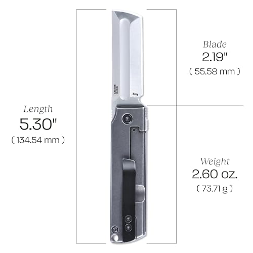 CRKT MinimalX Everyday Carry Folding Knife: Razor Style with 12C27 Steel Blade, Stainless Steel Handle, 5915 - Image 5