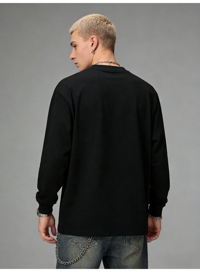 CONVERSE loose casual long-sleeved round neck T-shirt-suitable for both men and women, cotton sports shirt with logo, casual and fashionable street clothes in China. - Image 4