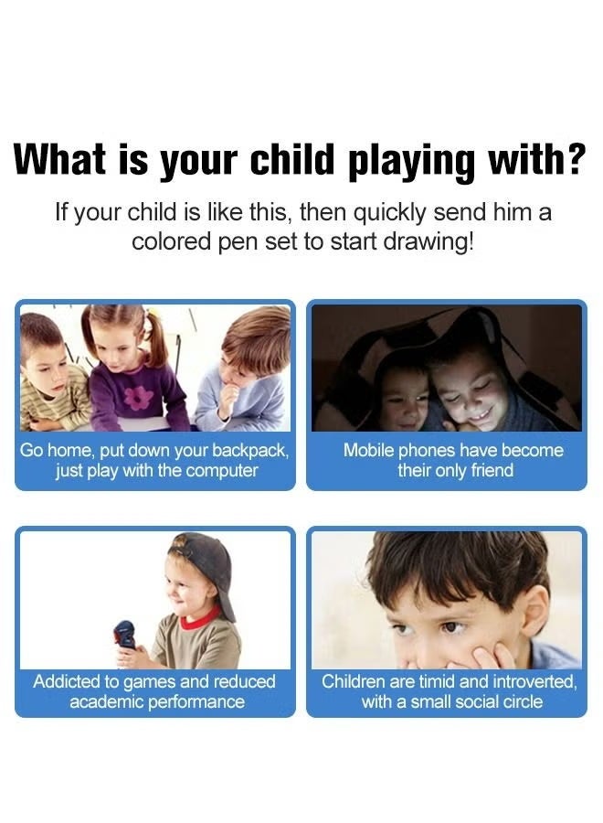 الحلم 150 قطعة من لوازم الفنون الفاخرة للأطفال، مجموعات Homeyearn للرسم والتلوين والمزيد في صندوق فني محمول، مجموعات أدوات التلوين هدية رائعة للأطفال والمبتدئين - Image 2