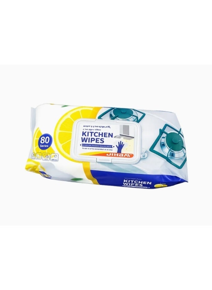 Lemon-scented kitchen wipes - 2-pack (160 wipes) - The magic solution for cleaning surfaces and stovetops - Image 3
