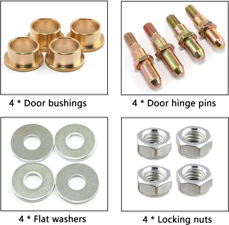 POSENG Door Hinge Roller Pin and Bushing Repair Kit Compatible with Chevy GMC 1999-2007 Avalanche Sierra Silverado Suburban Tahoe Yukon Escalade Truck SUV Replaces 19299324 89025539 HTRACING - Image 5