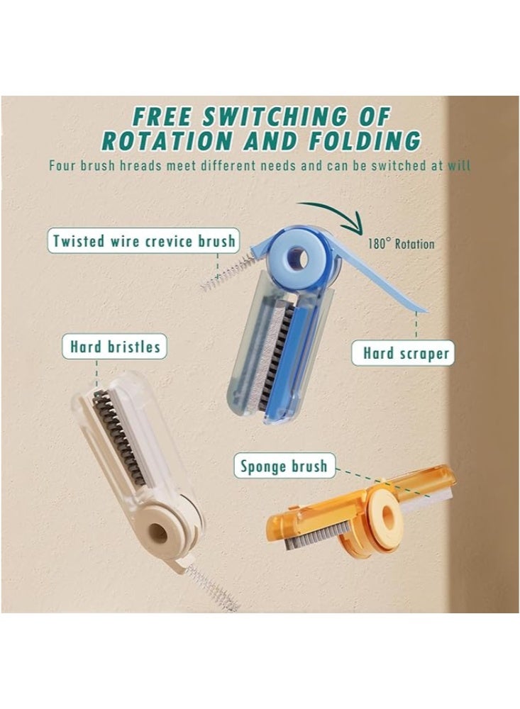 يلا جوي فرشاة تنظيف زجاجات متعددة الاستخدامات ٤ في ١، عبوة من ٣ قطع لتنظيف شقوق الأكواب والأغطية، مناسبة لزجاجات المياه، والأكواب، وزجاجات الأطفال، والأكواب الصغيرة، والماصات. - Image 4