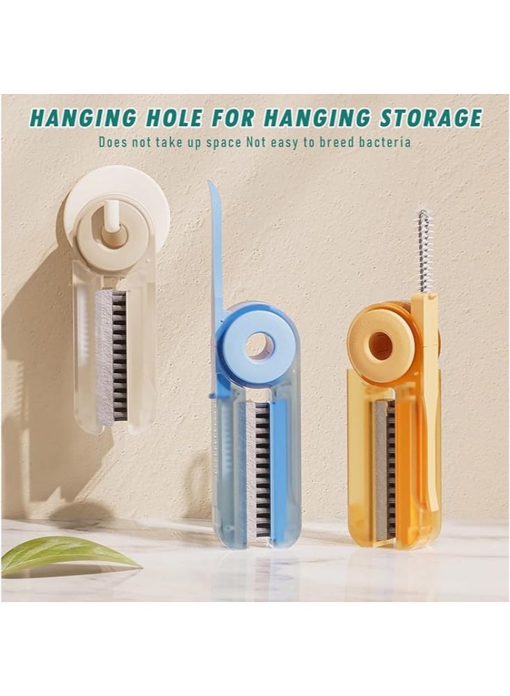 يلا جوي فرشاة تنظيف زجاجات متعددة الاستخدامات ٤ في ١، عبوة من ٣ قطع لتنظيف شقوق الأكواب والأغطية، مناسبة لزجاجات المياه، والأكواب، وزجاجات الأطفال، والأكواب الصغيرة، والماصات. - Image 3