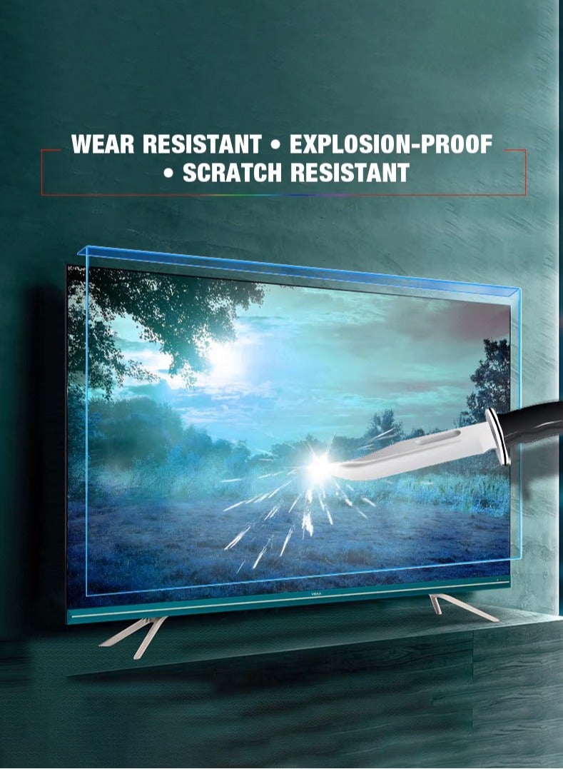 46-inch Clear Acrylic HD 4K TV Screen Protector, Anti-Scratch, Anti-Blue Light with Removable Panel Filter and Anti-Glare  - Image 1