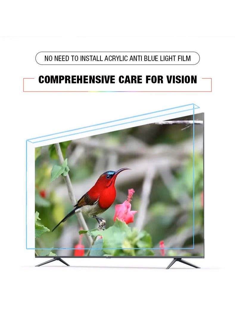 46-inch Clear Acrylic HD 4K TV Screen Protector, Anti-Scratch, Anti-Blue Light with Removable Panel Filter and Anti-Glare  - Image 3