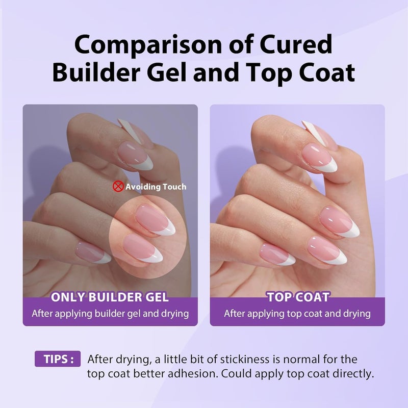 BTArtboxnails XCOATTIPS French Protecting DUO Builder Gel and Top Coat Set - Protect French Tips, No More Chipping - Image 2