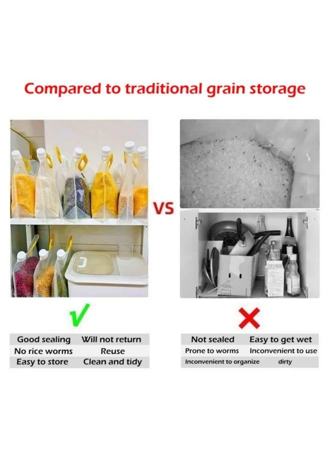 Clear Grain Storage Suction Bags, Stand Up Sealed Odor-Resistant Packaging Bags for Multipurpose Storage - Image 4