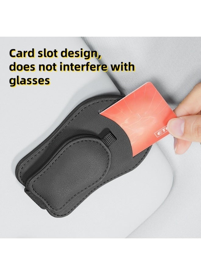 Integrated Clip for Car Sun Visor, Magnetic Suction Cup for One Handed Use, Sunglasses Clip and Card Holder, Versatile Accessory for Drivers - Image 3