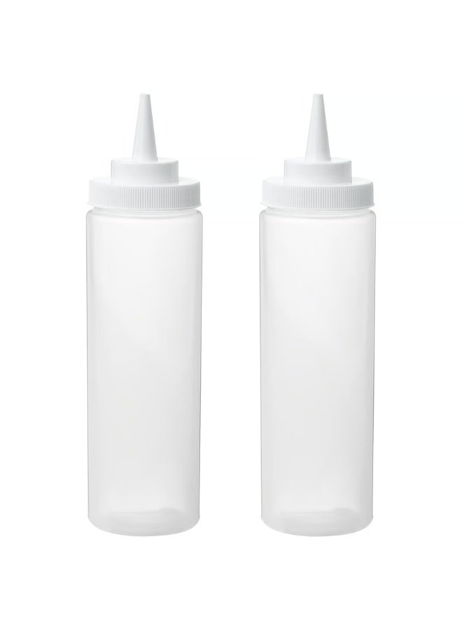 Transparent Squeeze Bottle – BPA-Free Plastic Dispenser for Sauces, Dressings, Condiments, Oil & More – Easy-Pour, Refillable Kitchen Bottle with Cap - Image 1
