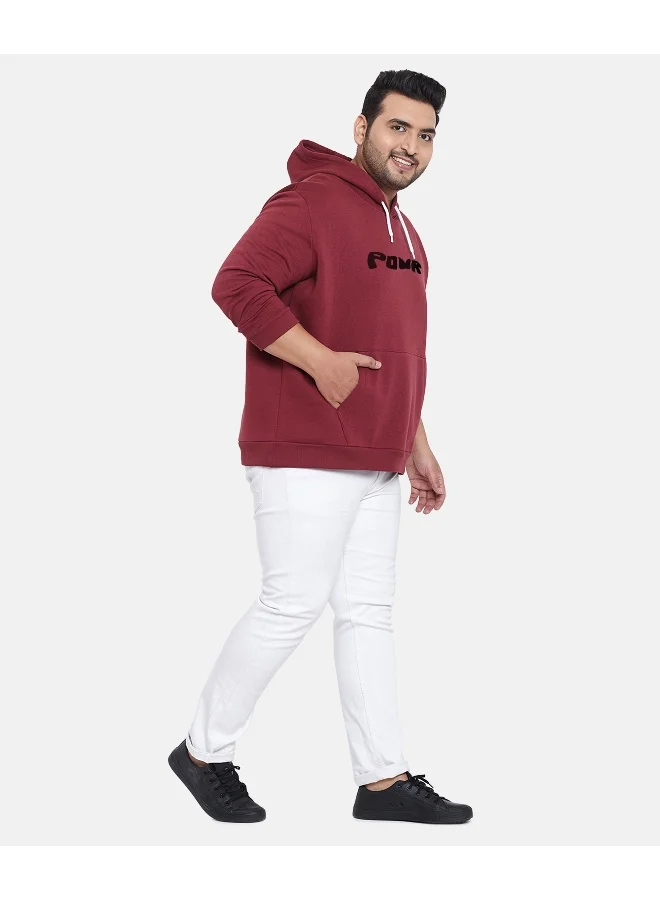 انستافاب بلس هودي Instafab Plus للرجال باللون الأحمر الخمري