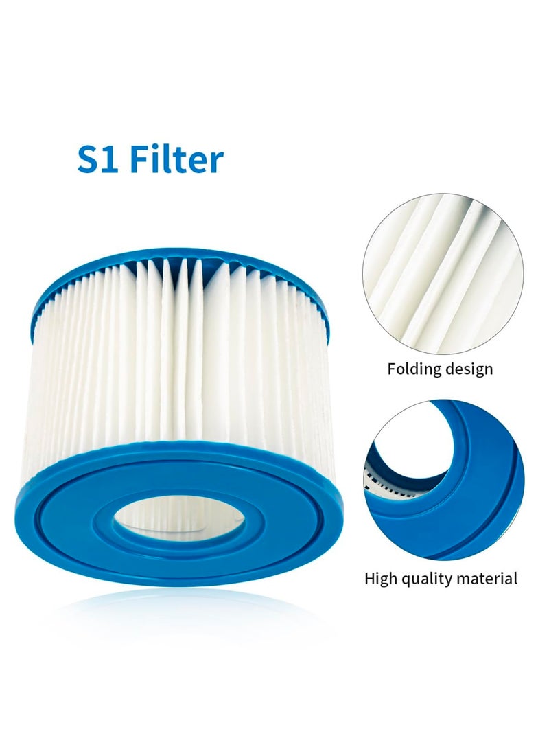 Barakah Replacement Filter Cartridge for Intex PureSpa Type S1, Pool Filter Cartridge for 29001E, 28403E, 28407E, 28443E, 28421E Inflatable Hot Tub Spa, Easy Install, Reusable, Clean & Fresh Water (4pcs) - Image 3