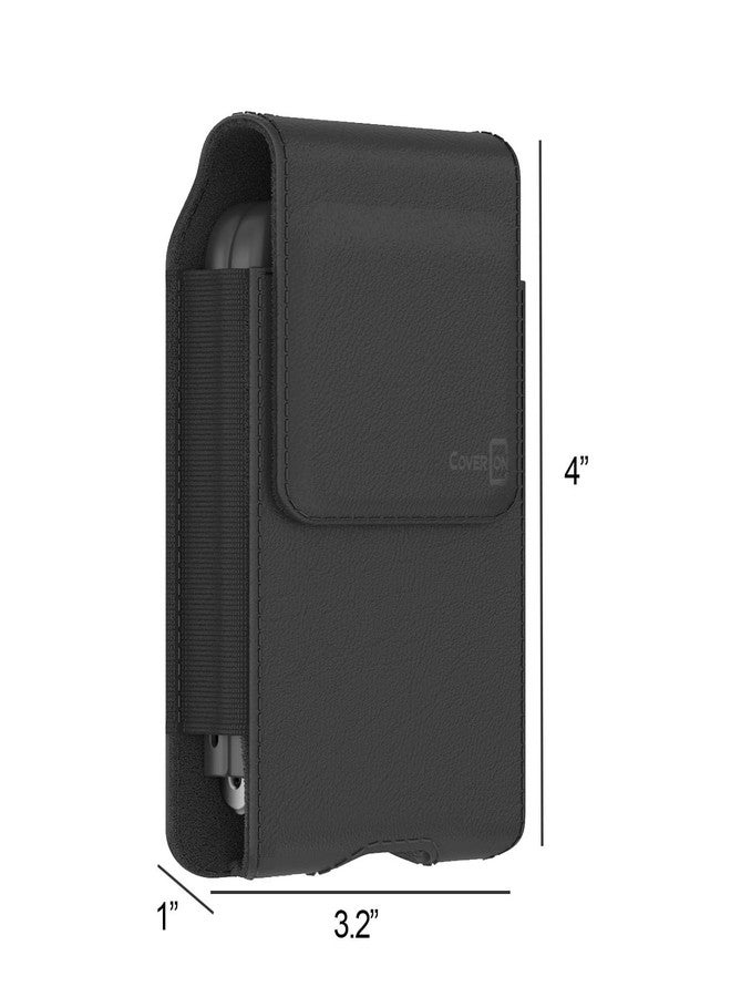 كفر أون جراب CoverON لهواتف سامسونج جالاكسي Z Flip7 Flip6 Flip5 Flip4 Flip3 Flip ZFlip 7 6 5 4 3 FE، جراب جلدي عمودي مع مشبك حزام (يناسب جرابات Otterbox أو أي جراب آخر). - Image 5