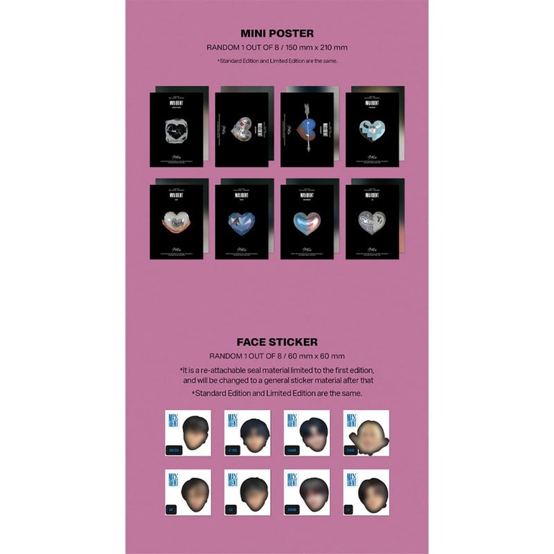 dreamus Stray Kids [ MAXIDENT ] STANDARD EDITION album HEART ver Black - Image 5