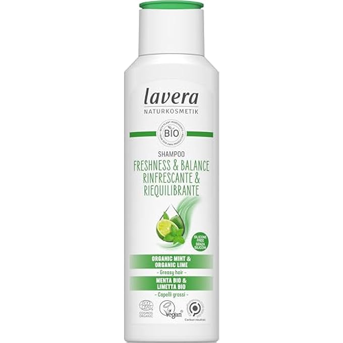 lavera SHAMPOO FRESHNESS & BALANCE - WITHOUT SILICONE - LASTING FRESHNESS & A WELL-BALANCED SCALP - VEGAN - NATURAL COSMETICS - 250 ML - Image 1