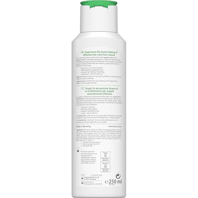 lavera SHAMPOO FRESHNESS & BALANCE - WITHOUT SILICONE - LASTING FRESHNESS & A WELL-BALANCED SCALP - VEGAN - NATURAL COSMETICS - 250 ML - Image 3