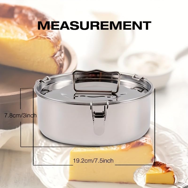 BSDLZCH Stainless Steel Flan Mold, 63 Oz Flanera Baking Pan for Instant Pot 3 6 8 QT Flan Mold with Lid Silver Flanera Mold for Baking Oven Safe - Image 2